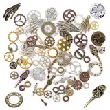 TENGEE 76 Stück Steampunk,Steampunk Accessoires,Steam Punk,Steampunk Deko,ZahnräDer,Zahnrad,Steampunk Accessoires Herren,Metall AnhäNger Zahnraeder Steampunk,für Handwerk Schmuckherstellung ZubehöR