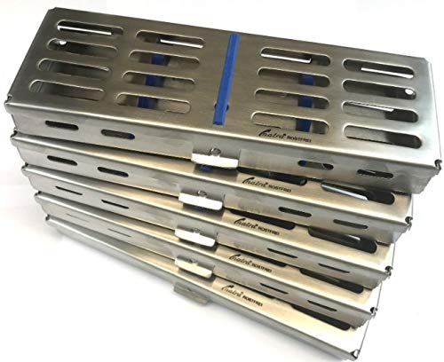 5x Sterilisationsbehälter Aufbewahrung Sterilcontainer Dental Box NATRA (5 Instrumente geeignet, Größe 180 x 65 x 20 mm)