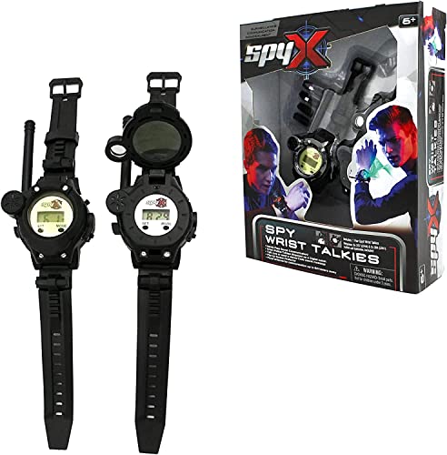 SpyX 10538 Spy Handgelenk Talkies für Kinder - Freihändige geheime Kommunikation über getarnte Walkie-Talkies für lustige Spionage-Missionen - Inklusive Uhren-Verkleidung und Morsecode-Option, 6+