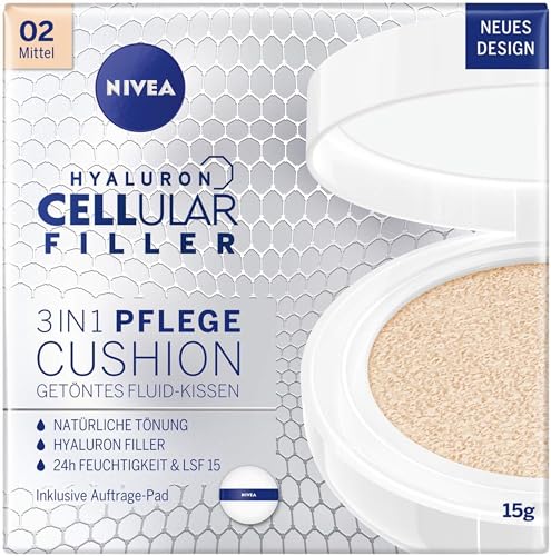 NIVEA 3in1 Anti-Age Pflege Kissen für natürliche Tönung und Feuchtigkeit, Für Mittlere Hauttypen, 15 ml