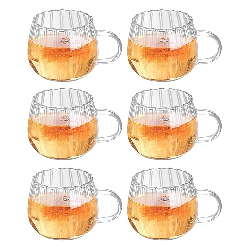 DZAY Halloween Kürbis Tasse, 400ml Herbst Glasbecher, Transparente mit Griff, Latte Macchiato Gläser Kaffeetassen, Espresso Kaffeetasse für Tee, Getränke, Erntedankfest, Geschenk, (DZAY)