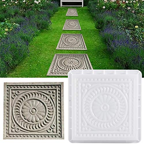 TARTIERY Betonform Gehweg Form Gehwegen Plastikformen Für Beton Garten Gehwegen Trittsteinen, Rasen Pflaster Fertiger Auffahrt Walk Road, Beton Trittstein Form Formen Steine Steinplatten Garten Patio