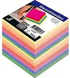 Kangaro Zettel für Notizzettelbox 9x9x9cm sortierte Farben Shrumpf 700 Blatt