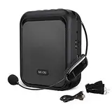 SHIDU Sprachverstärker Tragbarer Bluetooth Lautsprecher mit drahtlosem UHF Mikrofon Headset 10W 1800mAh PA-System Unterstützt Audio im MP3-Format für Lehrer, Taxifahrer, Trainer, Training, Reiseleiter