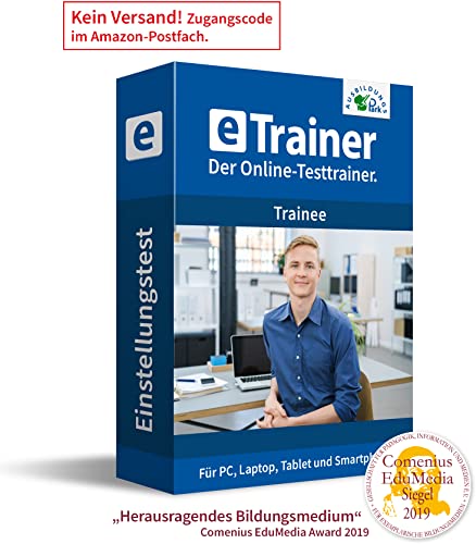 Trainee Einstellungstest 2024: eTrainer – Der Online-Testtrainer | Über 2.500 Aufgaben mit Lösungen: Allgemeinwissen, Sprache, Mathematik, logisches Denken, Merkfähigkeit und mehr | Eignungstest üben