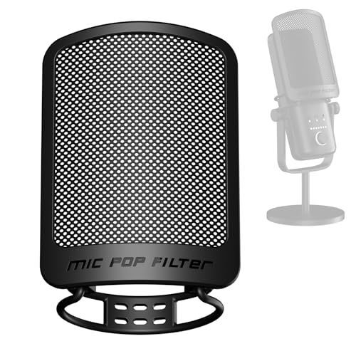 Mikrofon Popschutz,Aokeo Professional Mikrofon Pop Filter Mask Shield Für Blue Yeti,Elgato Wave,HyperX QuadCast,SoloCast und jedes andere Mikrofon