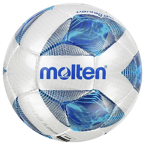 Molten Top Futsalball-F9A4800 weiß/blau/Silber Futsal