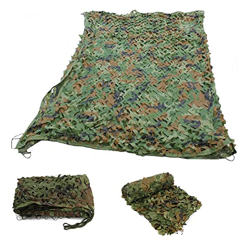 NOUJEN Tarnnetz Camouflage Netz,Militär Tarnnetz Camping Waldlandschaft für Outdoor Garten Party Dekorationen Sonnenschirm (3M*3M)