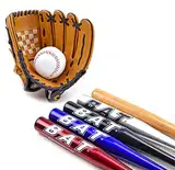 Baseball Set Baseballschläger + Handschuh + Ball Einsteiger-Set (Holz, 30 Zoll)