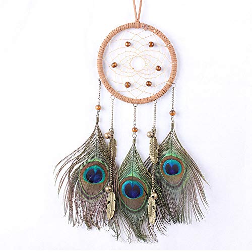 Traumfänger Dreamcatcher, Antik Bronze Featehr Pfau Anhänger Traumfänger Einrichtungsgeschäft Handgemachte Hochzeit Wandbehang Accessary, Best Wish Dormitory Craft Ornament