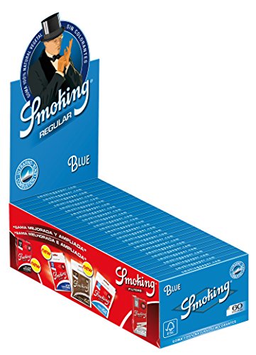 Blättchen Smoking Blau Kurz 70 mm 60 Blatt (jedes Set beinhaltet 50 Heftchen