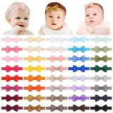 Jollybows 40 Stück Stirnband Baby Mädchen, Baby Schleifen Haarband Haarschleife Haarbänder für Kinder Neugeborene Baby Haarschmuck