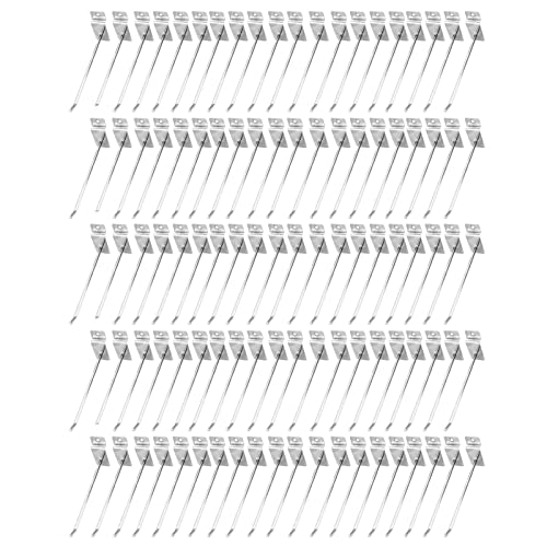 100 Stück Lamellenwandhaken, Robuste Aluminiumlegierung, Stecktafel, Gitterwand-Display-Haken, Lamellenwandhaken für Supermärkte, Handygeschäfte, Juweliergeschäfte