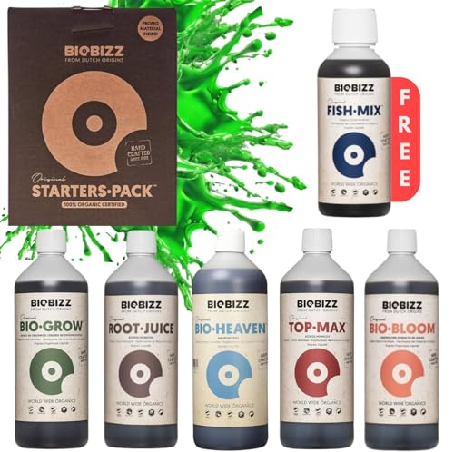 Starter Pack Biobizz | Biobizz Dünger | Biobizz Dünger Set | Pflanzendünger | Dünger Starterset Biobizz | Biobizz Set | Grow Set Indoor | Naturdünger | Flüssiger