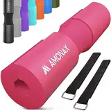 Amonax langhantel polster, nackenpolster langhantel- Barbell Pad nackenschutz für hip thrust und squat, und andere Übungen, Fitness, Krafttraining für Männer und Frauen (Rosa)