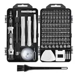 Mini Schraubenzieher, 122 in 1 Feinmechaniker Werkzeug Set, Mini Präzisions Reparatur Werkzeug Kit für iPhone, PC, Laptop, iPad, Tablet,Computer, MacBook, Brille, Xbox, Uhren, Kamera Reparatur (grau)