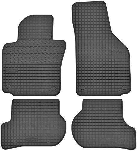 Maßgefertigte Auto Gummimatten, kompatibel mit Skoda Octavia II von 2004 bis 2012-4 teilige Gummifußmatten Set, Geruchlos & Abriebfest, Hochwertige Fußmatte Auto Accessoires