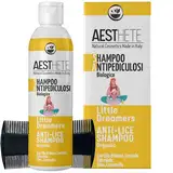 200ml Läuseshampoo und Läusekamm Mit Zertifiziertem Bio Neem öl Läusemittel Für Erwachsene und Kinder Läuse Shampoo - Sanft zur Empfindlichen Haut, Ideal gegen Juckreiz und Nissen Made in Italy