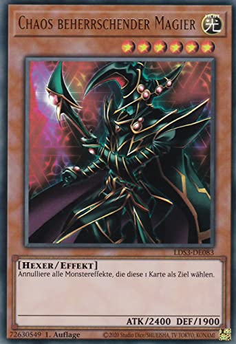 LDS3-DE083 - Chaos beherrschender Magier - Ultra Rare - Deutsch - 1. Auflage - im Set mit Ultrapro Toploader - Yugioh