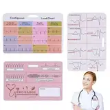 EKG Ausweiskarte, EKG-Interpretation – EKG-Abzeichen für die Referenz Krankenschwester | 3 x Leitfaden für Herzstudien Nursing Clinicals ER Telemetrie USI RN EKG Referenz für die Arbeit