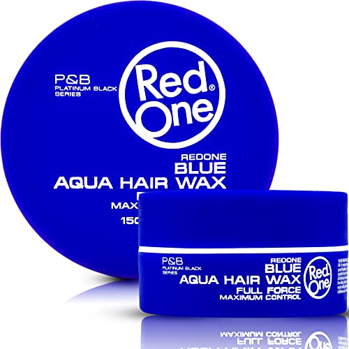 RedOne Hair Styling Aqua Wax Blue 150 ml | Starker Halt | Haargelwachs | Ultra Halt | Männer & Frauen Haarwachs | Bubblegum Scent | Maximale Kontrolle