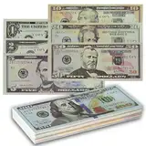 280 Stück Prop Money, Spielgeld Dollar Schein für Kinder Spiel, Falschgeld Fake Geld Dollarscheine, Geldscheine für Hochzeit Party Money Film Requisiten Game - 40 x1$,2$,5$, 10$,20$, 50$,100$