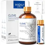 HIQILI Nelkenöl 100ml, 100% Reines Naturreines, Ätherisches Aromatherapie Öl, Duftöle für Aromatherapie,Diffusor, Luftbefeuchter,Hautpflege, Entspannen,Home,DIY