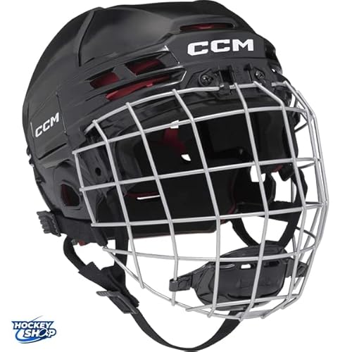 CCM Tacks 70 Helm Combo Junior, Farbe:Schwarz