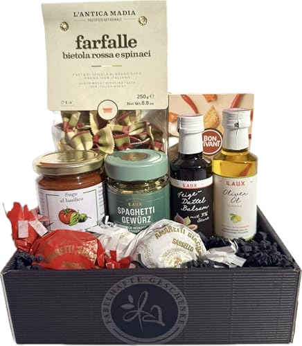 Präsentkorb Viva ITALIA mit feinsten italienische Delikatessen | ein Geschenk zum Geburtstag, zum Jubiläum oder zu Weihnachten für den Gourmet und Genießer