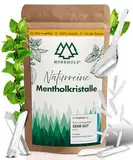 NORDHOLZ® Mentholkristalle [100gr] für Sauna in Premium Qualität aus 100% Minzöl - Befreit die Atemwege und sorgt für natürlich intensiven Duft in der Sauna - Menthol Kristalle Sauna Zubehör (100g)