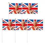 adawd Dekorative Flaggen zum 70. Königin, Taschenflaggen der 70. Queen | Kleine britische -Flaggen für Dekorationen oder patriotische Feiern