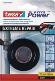 tesa extra Power Extreme Repair Reparaturband - Selbstverschweißendes Reparaturband aus Silikon zum Isolieren und Abdichten - 2,5 m - Schwarz