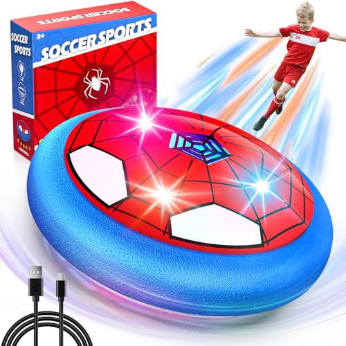 Hot Bee Spider Hover Fußball Indoor Air Power Fussball Jungen Spielzeug Geschenke für 4 5 6 7 8 10 12 Jahre Luft Schwebende Fußball Ball Spielzeug mit LED Kinder Fußball Spielzeug Geburtstag