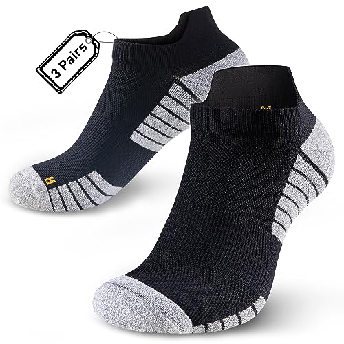 HUEGLO 3Paar Plantarfasziitis Socken Kompressionssocken Damen Herren Sport Unterstützen Wandersocken kompressionssocken Laufsocken Sportsocken Rutschfeste Anti Schweiß Socken 38-42