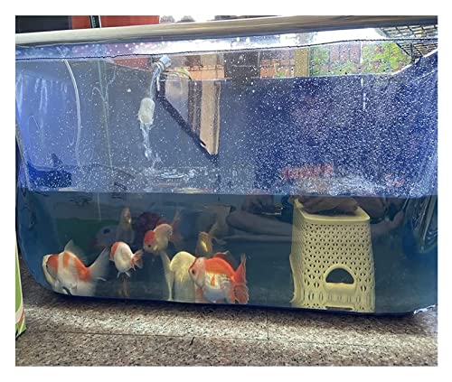 Fischteich aus PVC-Segeltuch für den Außenbereich mit Stahlrahmen, transparentem Sichtfenster, Ablassventil – vielseitiger Aquarium-Poolbehälter zur Fischausstellung und für den Wassergarten