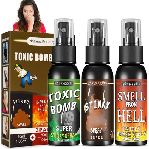 Furzspray 3 Stück, Scherzartikel für Erwachsene, Stinkbomben, Fart Spray, Prank Artikel, Pupsspray, Furzspray Extrem, Furzbomben, Stinkspray Halloween Aprilscherz Prank Sachen (DREI Düfte)
