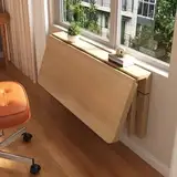 Kleiner Raum wandmontierter Klapptisch, faltbarer Küchentisch, wandmontierter Schreibtisch, starke Tragfähigkeit, mehrere Verwendungsmöglichkeiten, platzsparend, geeignet für Wohnzimmer, Küche und