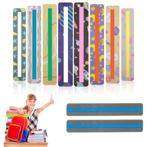 Geführte Lesestreifen, Geführte Lesestreifen, 10 Stück Geführte Legasthenie Leselineal, Geführte Lesestreifen Kinder, Guided Reading Strips Für Legasthenie Studenten Leser, Leseschablone Legasthenie