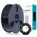 SUNLU PLA+ Filament 1.75mm, PLA Plus 3D Drucker Filament, Stärker belastbar, Neatly Wound, 1KG 3D Druck PLA+ Filament, Maßgenauigkeit +/- 0.02mm, Schwarz