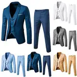 Herrenanzug 2-Teilig Elegant Slim Fit Herren Stretch Anzüge Hochzeit Anzüge Regular Modern Jacket für Business Sportliche Suits Outfit Komplett Männer Herrenanzug Anzug Set Herren Ohne Kapuze Fashion