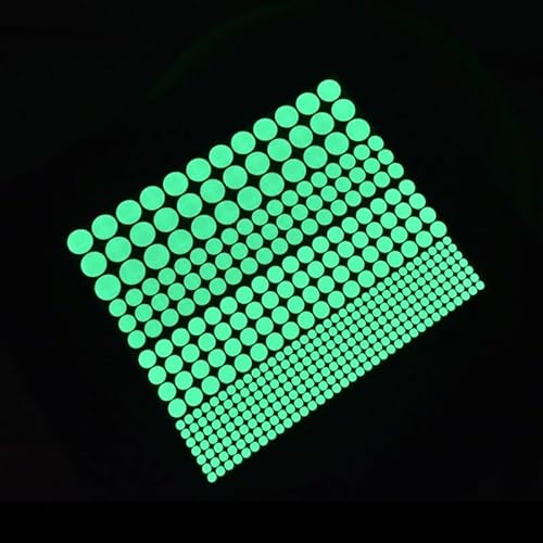 DIY Glow In The Dark Round Dot Wall Sticker for Kinderzimmer Decor Leucht PVC Sterne for Fantasievolles Spielen und Lernen