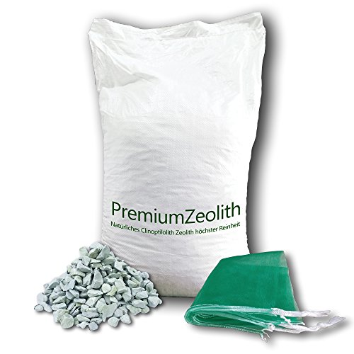 25 kg ZEOLITH 5-8 mm +2 Filtersäcke Filtermaterial Teichfilter Aquarium Gartenteich Filtermedium Filter Phosphatbinder Zeoliet Celolit Zelolit Zeolite