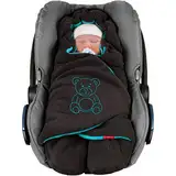 ByBoom Baby Winter-Einschlagdecke "Das Original mit dem Bären", Universal für Babyschale, Autositz, Kinderwagen oder Buggy