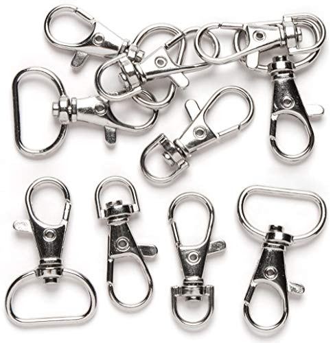 Baker Ross Metall-Schlüsselanhänger mit Gürtelclip für Bastelprojekte – Kunst- und Bastelartikel (10 Stück), Silber