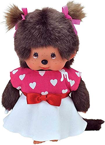 Monchhichi Kleidung für Standard Monchichi 20 cm - Verschiedene Designs (Rot Weiß Herzen)