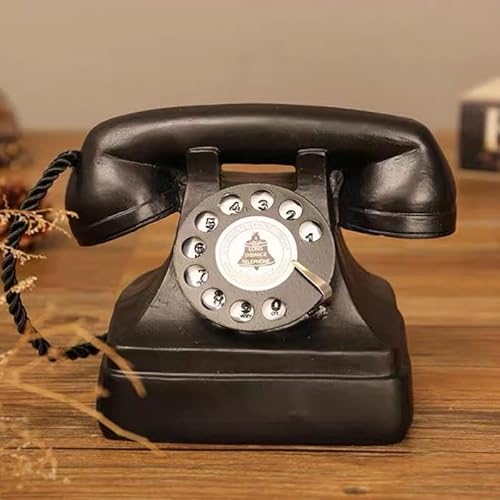 AILOOCEDI Antike Telefondekoration, Vintage, Retro, Antik, Festnetztelefon, Dekoration für Büro zu Hause, Ornament, Zubehör für Fotografie, für Zuhause oder Büro