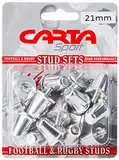 Cartasport Unisex Aluminium Rugby Ohrstecker (Blister 16 Stück), Silber, 21 mm