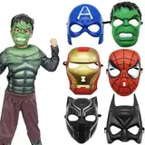 Sunshine smile Superhero Maske,6 Stück Cosplay Masken,Superhelden Maske,Helden Maske,superhero birthday party decorations,Kinder Party Masken,Erwachsene für Maskerade,Cosplay Thema Geburtstage