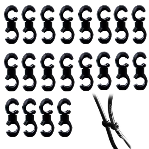 20 Stück Bremszug Schnalle Clips,Fahrrad Kabel Clip,Schwarz Fahrrad Bremskabelklemme Bremszug Clip,Fahrrad Bremszug,S-Haken Clips Fahrradschnalle,Kunststoff,für Fahrrad Bremskabel Schaltzug Seil