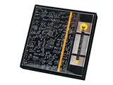 I-TOTAL® - Lustiges Set Notizbuch A5 200 Fassaden + Stift/mit Gummibandverschluss Lesezeichen (Matematic)